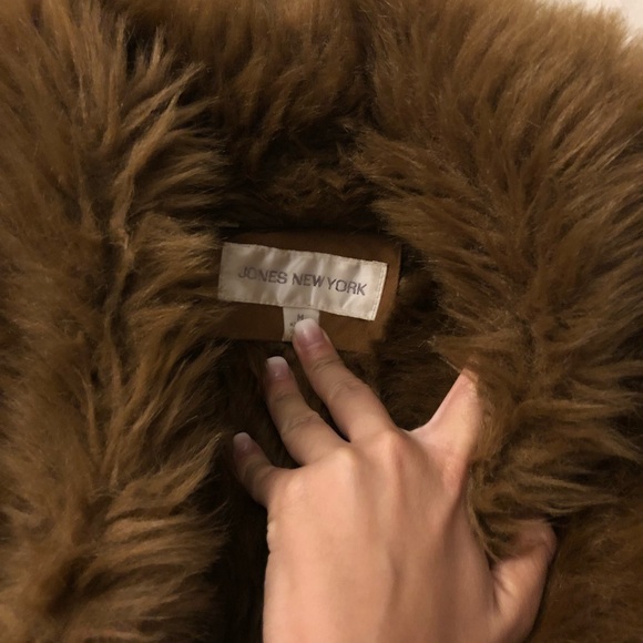 Jones New York faux suede/fur jacket . - Picture 2 of 5